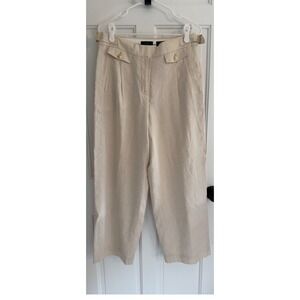 J.Crew Mario Bellucci Italian Linen Blend Sailor Crop Pants Size 8